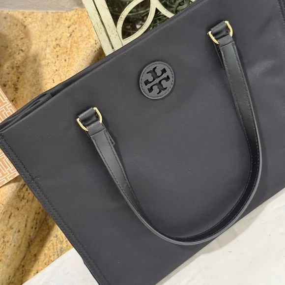 New Tory Burch Ella small tote nylon black - Picture 2 of 10